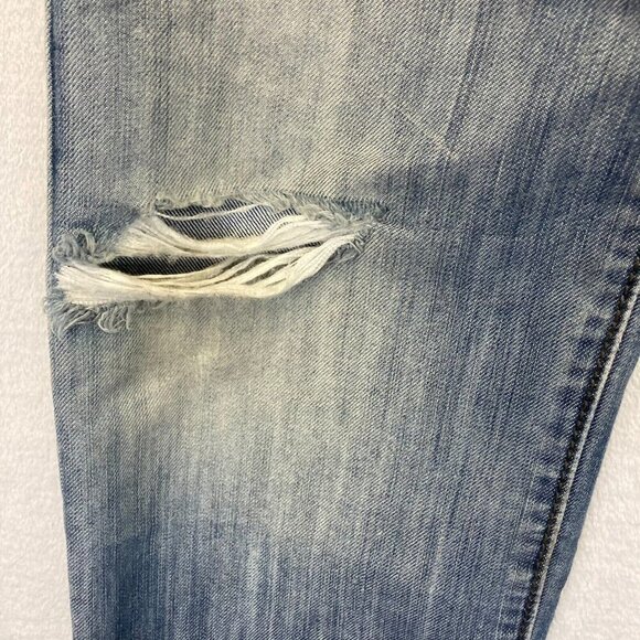 Vintage Levis Silvertab Jeans 32x30 Blue Slim Straight Distressed Flap Pockets - Picture 6 of 16